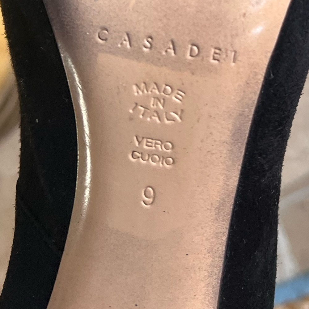 Casadei Black Suede Heels – Timeless Elegance - Picture 3 of 3